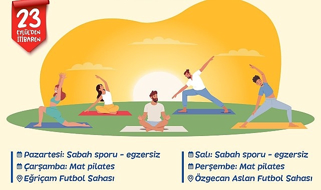 Yenişehir Belediyesinin sabah sporu ve mat pilates etkinlikleri başlıyor